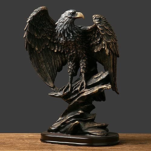fazhongfa Eagle Statue Sculpture Decoration Bronzed Resin Collectible
