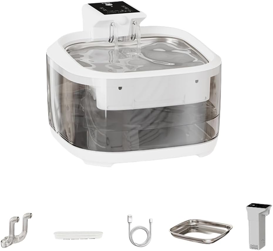 Automatic Cats Drinking Fountain 4.5L Capacity USB Rechargeable Water Fountain with Filtration for Pet