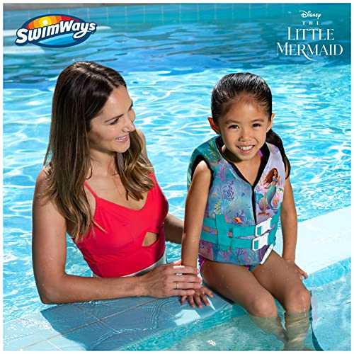 Swimways The Little Mermaid Life Jacket, Us Coast Guard Approved Life Vest Kids Swim Vest, Pool Floats & Life Jackets For Kids 33-55 Lbs #TOP1