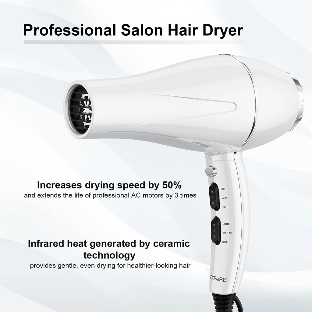 Amazon.com : Hair Dryer, Professional Salon Ionic 1875W Blow Dryer