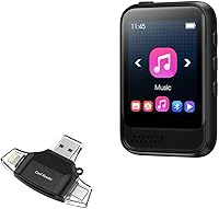 Vista 1 de BoxWave Gadget inteligente compatible con JOLIKE D22 - AllReader lector de tarjetas SD, lector de tarjetas microSD Compact USB - Negro azabache
