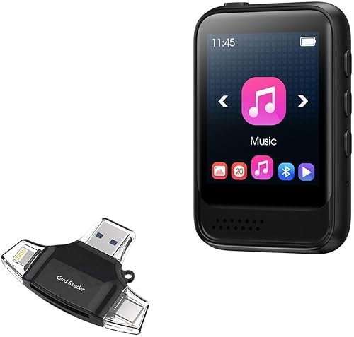 BoxWave Smart Gadget Compatible with JOLIKE D22 - AllReader SD Card Reader, microSD Card Reader SD Compact USB - Jet Black