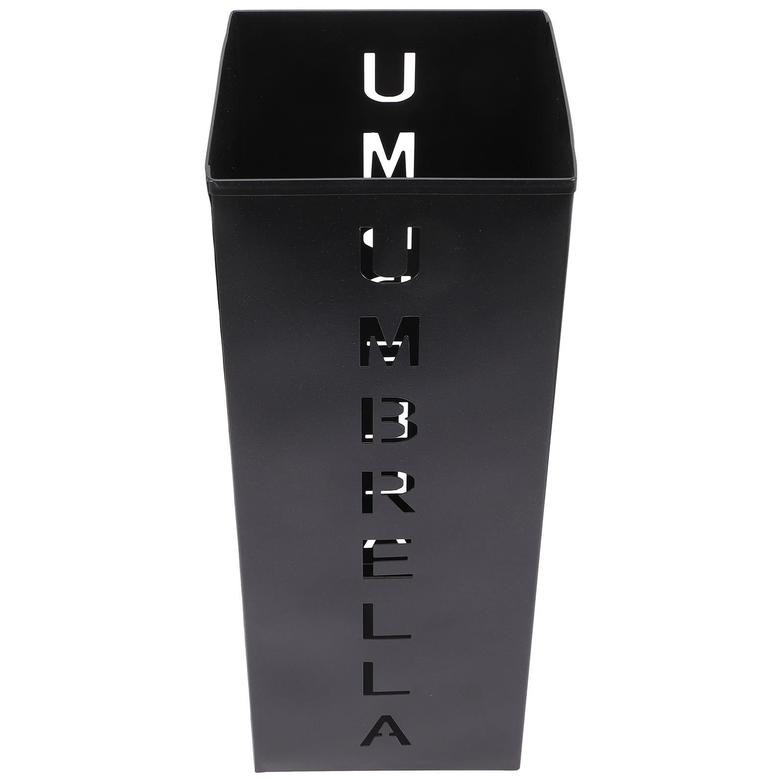 Porte-parapluies en fer noir solide avec bac étanche contre l'humidité