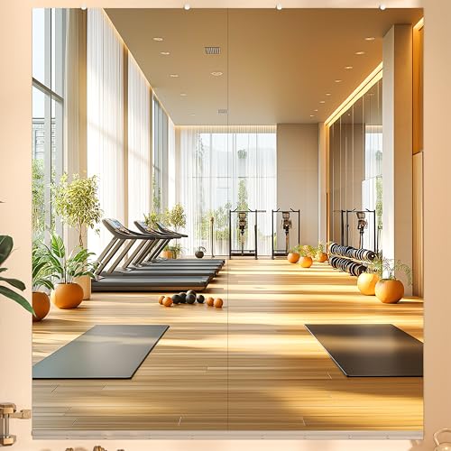 Hasipu Home Gym Mirror, 95"x40" Each, 2-Pack Frameless Wall Mounted