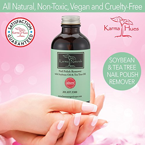 Karma Organic Nail Polish Remover-Tea Tree Oil Based Formula, moisturize and Nourish Nails