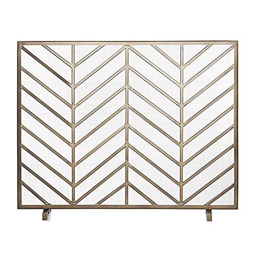 Funkenschutzgitter Single Panel Kamin Bildschirm - Solide Schmiedeeisen...