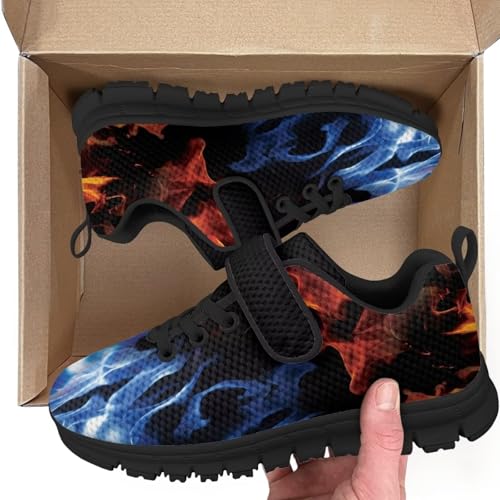 Kids Shoes for Boys Single Buckle Running Walking Sneakers Breathable Lightweight Sports Shoes US-11-2.53