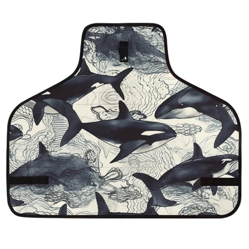Delantal de trabajo impermeable ajustable con 8 bolsillos miniatura 1