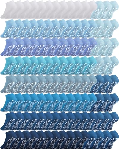 Image of Chuarry 60 Pairs Cotton Yoga Socks Non Slip Skid Sticky Socks for Women Elderly Hospital Pilates Ballet Barre
