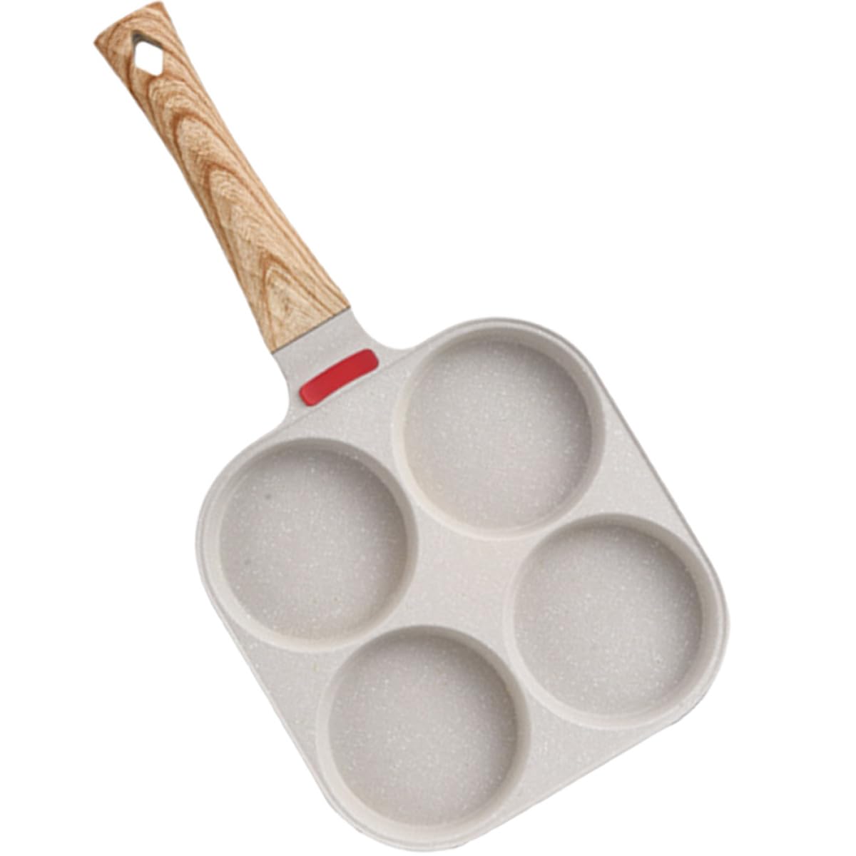 PACKOVE Sartén para Cocinar Huevos y Hamburguesas y Cuatro Orificios Antiadherente de Piedra Médica Adecuado para Desayunos en Casa y Niños Niños