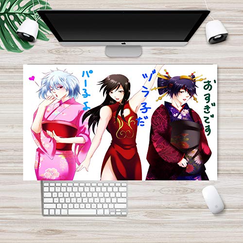 Gintama 神楽 キーボード】銀魂 神楽 ロングスクエア缶バッジ 花鳥風月