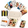 HPRT CP4100 4x6 Photo Printer with 108 Sheets & 2 Ribbons, Full-Color Thermal Dye Sublimation Wi-Fi Printing, Portable Instant Picture Printer for iPhone/Android, AR Video, Fun App, Home Use, Beige