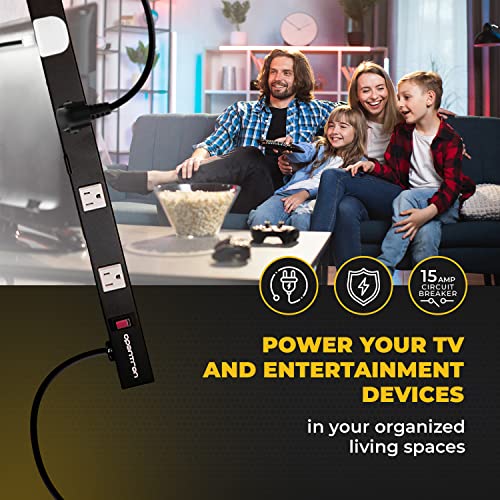 12 Outlets 6 Feet Power Cord 4 Feet Body Opentron Ot4126 Heavy Duty Metal Surge Protector Power Strip With Mounting Parts - Free End Caps For Shipping Protection Only #TOP7