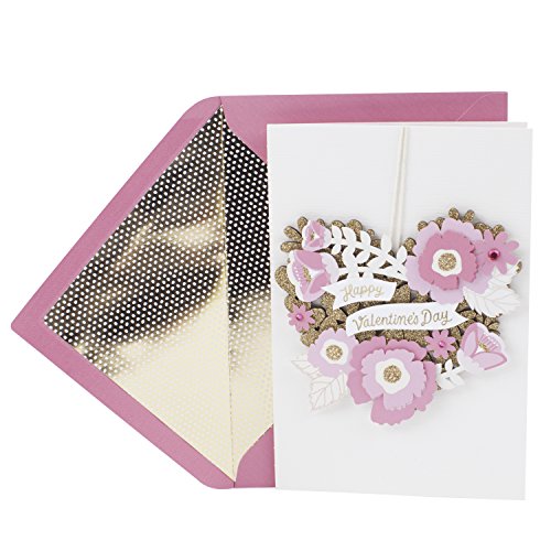 Hallmark Signature Valentine's Day Card (Removable Flower Wreath)