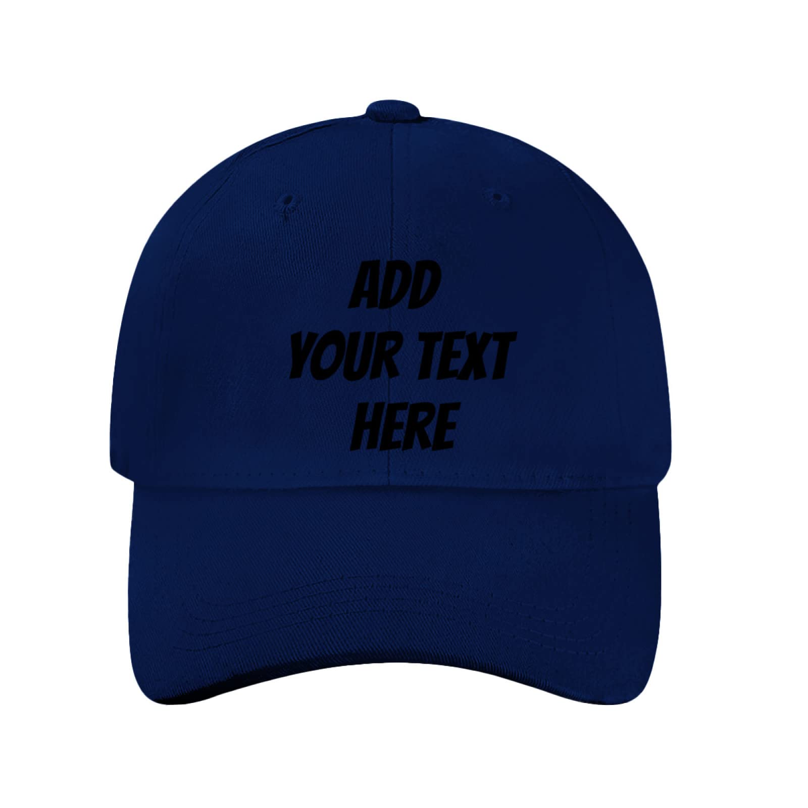 Miujonvy Unisex Navy 0 Personalized Curved Bill Baseball Cap Add Your Text Here Baseball Cap For Adult Navy