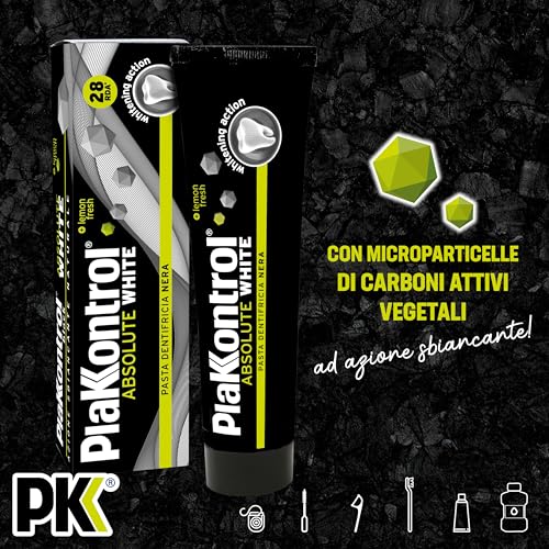 Plakkontrol Assoluto Weiß Zahnpasta Schwarz - 75 ml – Ansicht 2