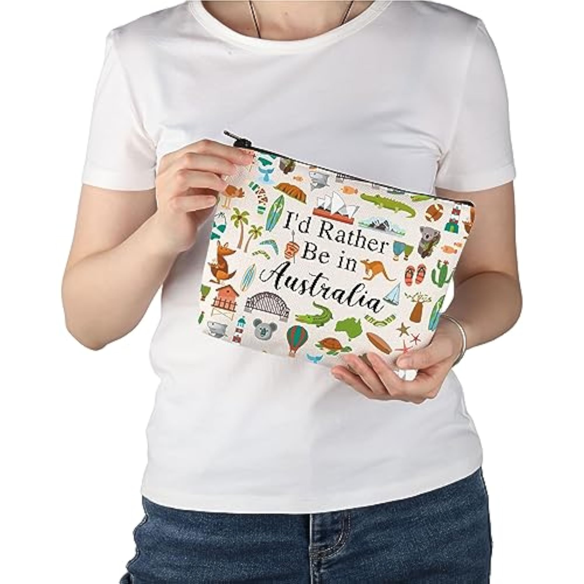 Australia Travel Makeup Bag, Vacation Gift