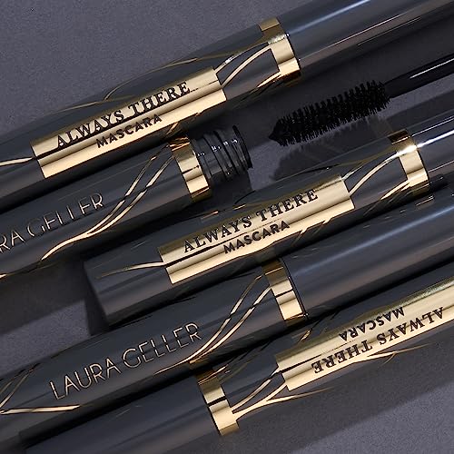 LAURA GELLER NEW YORK Always There Lengthening Mascara in Black - Defining, Curling, Buildable Formula Eye Makeup- Innovative Lengthening Brush - 1 count