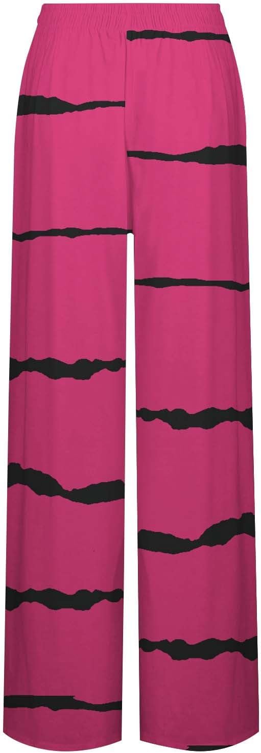 Womens Plus Size Linen Pants Wide Leg Palazzo Trousers High Elastic Waist Flowy Culottes with Pockets
