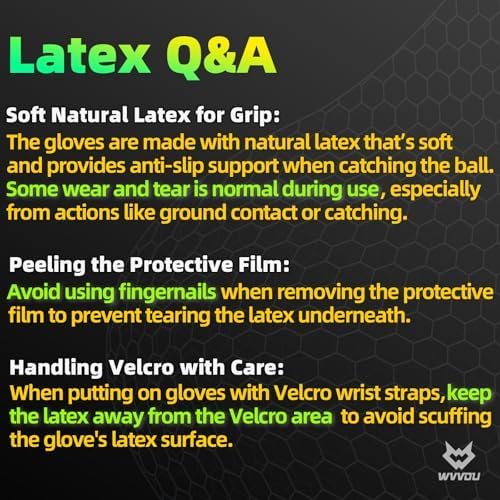 WVVOU Soccer Goalie Gloves for Adults and Youth, High Performance Goalkeeper Gloves with 5 Detachable Finger Saves, Soccer Gloves with 4mm Sticky Latex Palm - Image 8