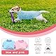 2 Stück Haustier Katze Hund Pullover Fleece Warm Hundepullover Winter Warmer Haustier Sweater Koralle Fleece Hund Pullover Haustier Supplies Niedlicher Katze Outfit (L, Rosa/Blau)
