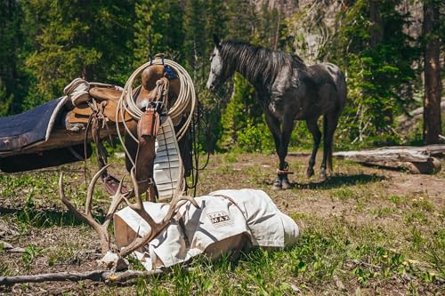 TrailMax Canvas Cavalry-Style Cowboy Bedroll; Funda Premium para Bolsa de Dormir; Lona Duradera 12oz; Forro de Franela Cómodo; Bolsa de Dormir para Camping de Invierno; Estilo Vaquero miniatura 3