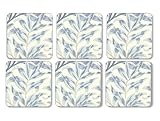 Maße: 10,5 x 10,5 cm Pimpernel Untersetzer - Willow Bough Blue - 6er Satz