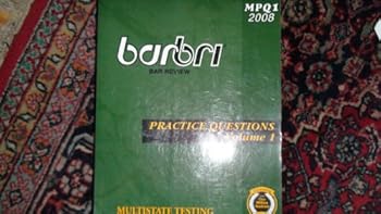 Paperback Barbri Bar Review Practice Questions, Volume 1, Multistate Testing (MPQI 2008) Book