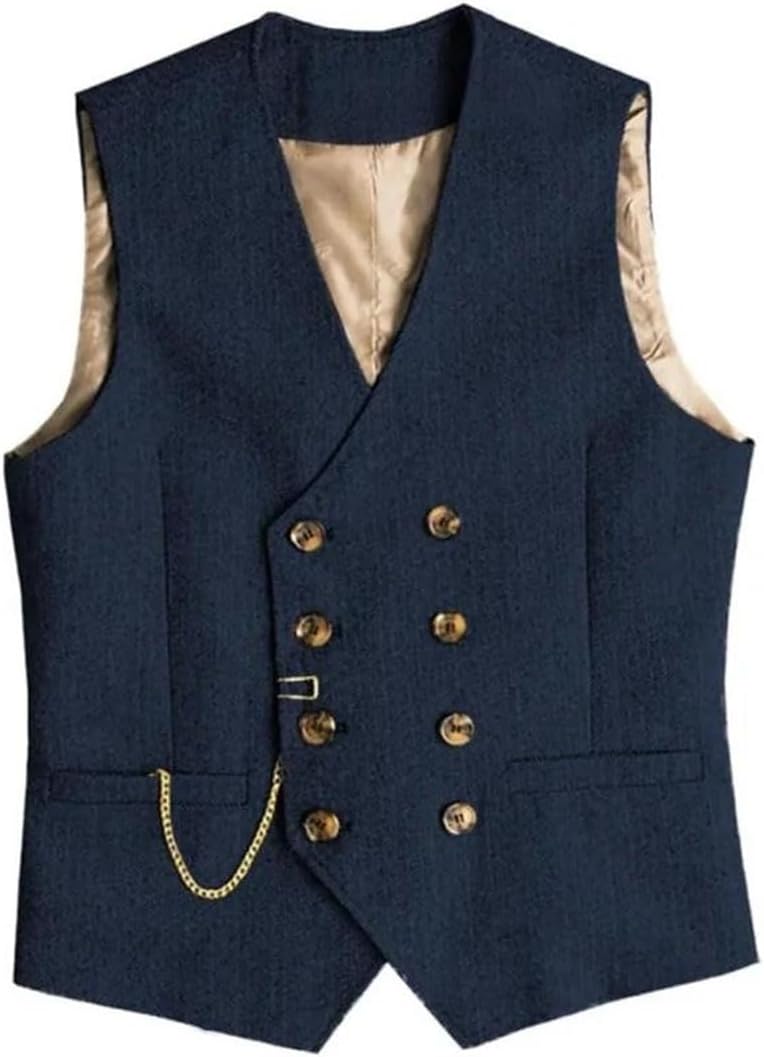 Men's Vintage Regular Fit Wedding Groomsmen Suit Vest