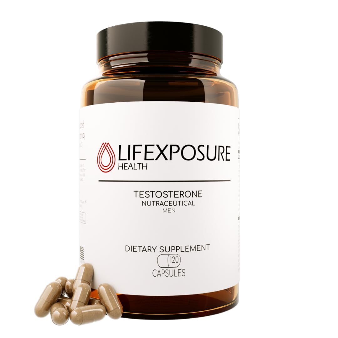Lifexposure Health Suplemento para homens com Ashwagandha KSM-66, Tongkat Ali LJ100, Shilajit PrimaVie, geleia real e GG-Gold, 120 cápsulas