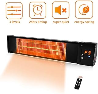 TRUSTECH Patio Heater - Adjustable 1500W Infrared Heater, Electric Heater w/1s-Fast Heating