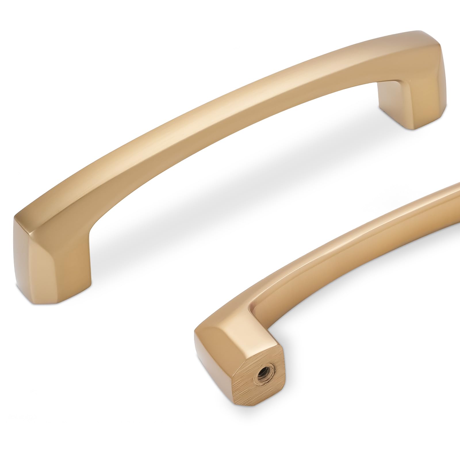 COTYKILEY 10 Pack 3-3/4 Inch(96mm) Champagne Bronze Cabinet Handles Champagne Kitchen Cabinet Pulls Cabinet Door Handles Kitchen Cabinet Hardware Cupboard Drawer Pulls Dresser Handles — image 1