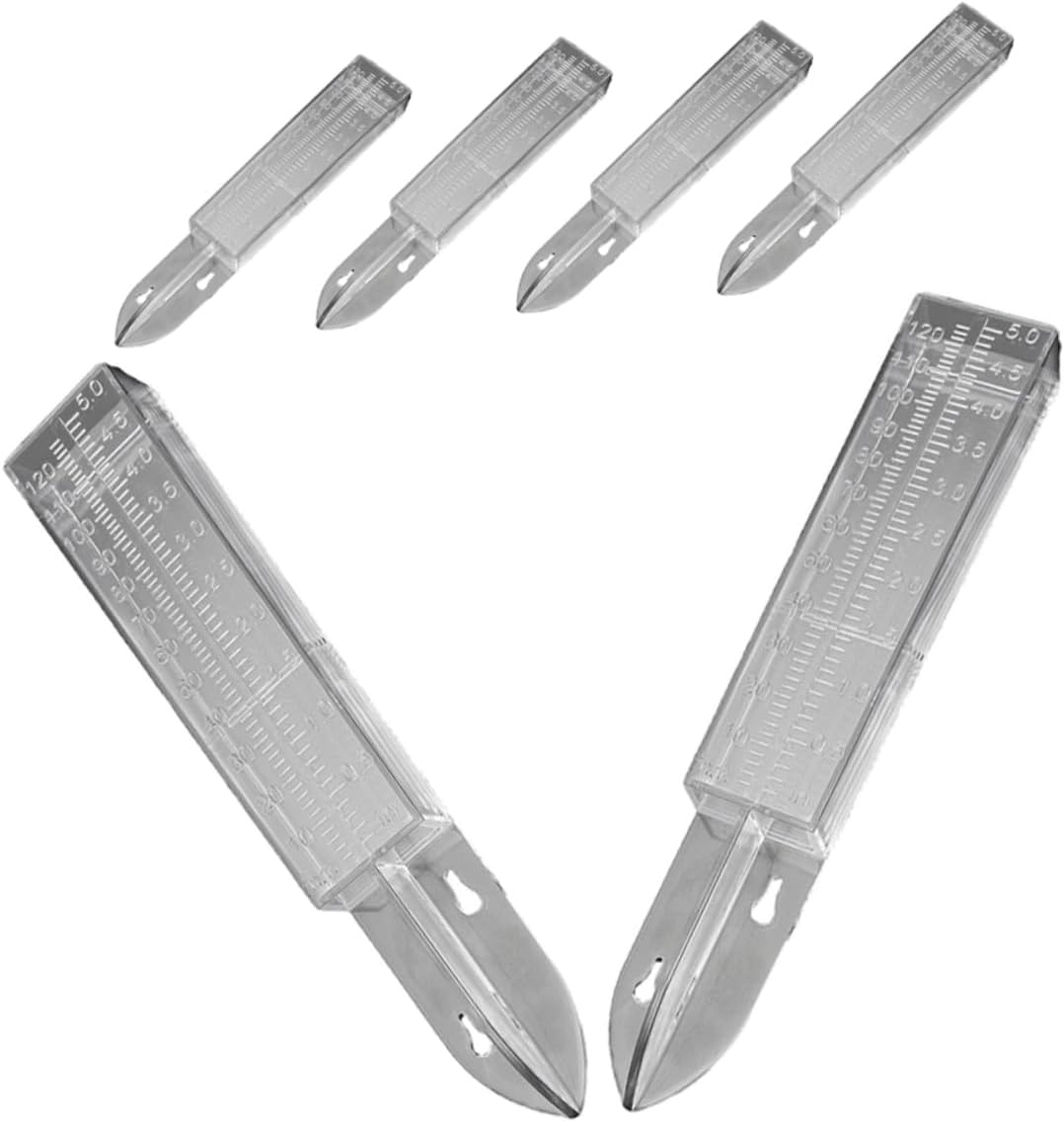 6pcs Precision Rain Gauges for Garden Read Rainfall Measurement Tool Sturdy and Weatherproof for Outdoor Installation
