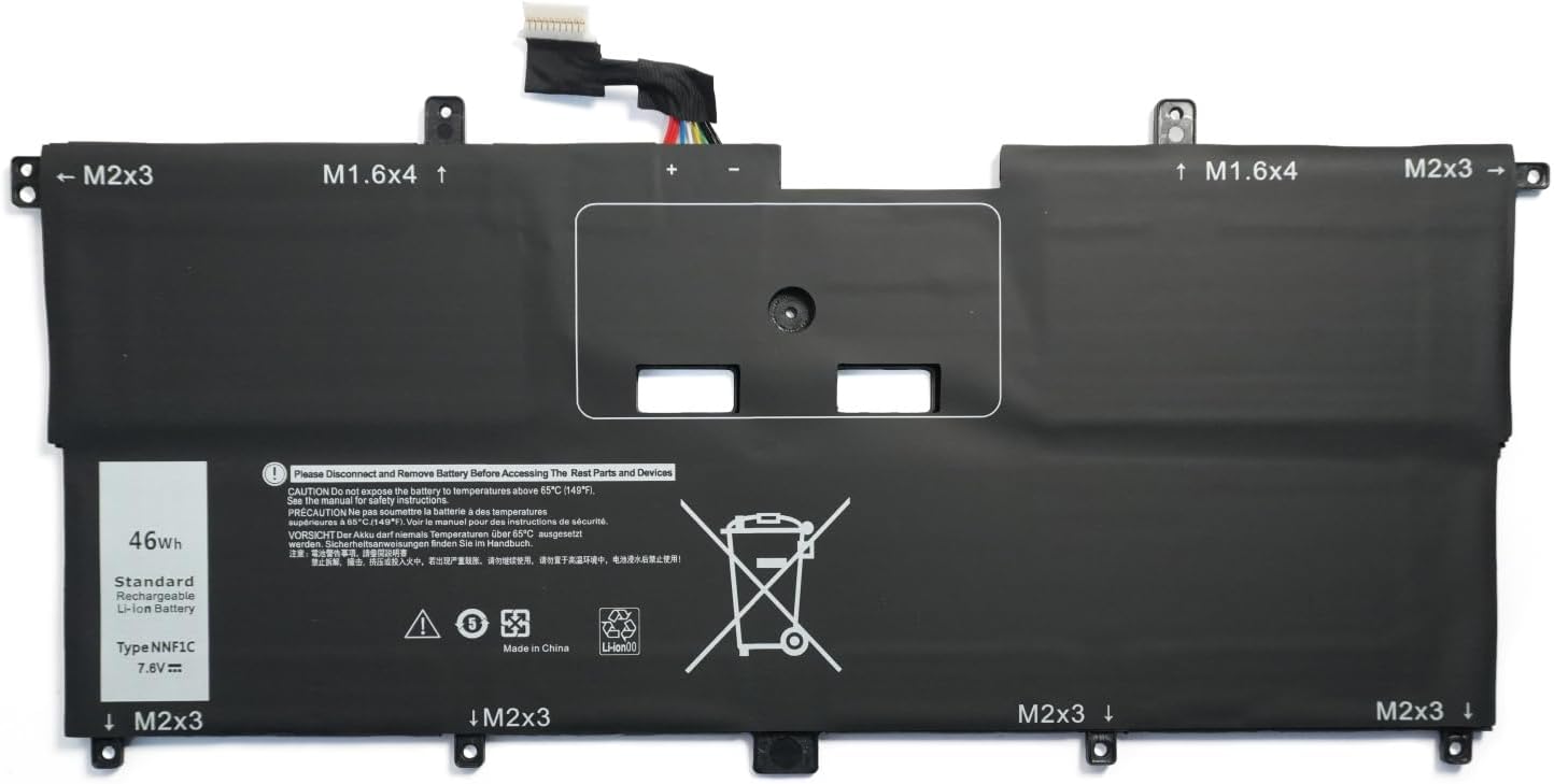 NNF1C HMPFH NP0V3 0NNF1C Laptop Battery Replcement for Dell XPS 13 9365 2-in-1 2017 P71G P71G001 XPS 13-9365-D1605TS XPS 13-9365-D1805TS 13-9365-D2805TS 13-9365-D3605TS 13-9365-D3805TS (7.6V 46Wh)