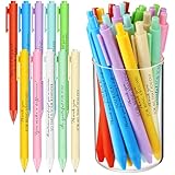 50 Pcs Gel Ink Pens Motivational Inspirational Quote Pen Retractable Rolling Ball Smooth Writing for Coworkers Supplies Office Home(Fresh Color,Thankful)
