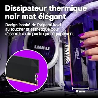 Crucial Pro RAM DDR5 32Go Kit (2x16Go) 6400MHz CL38, Overclocking Gaming, Intel XMP 3.0 / AMD Expo, PC Mémoire, Noir - CP2K16G64C38U5B