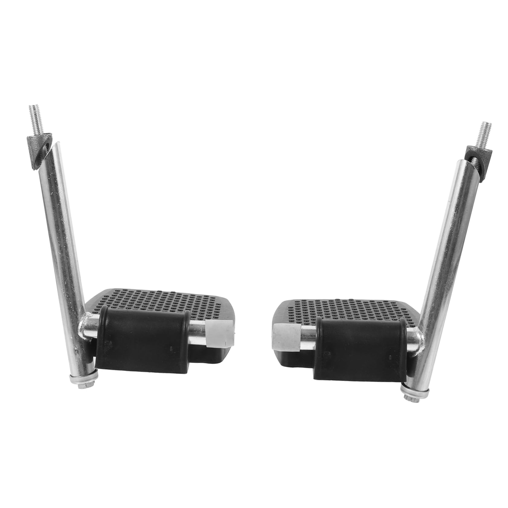 Reposapiés de Repuesto para Silla de Ruedas, 1 Par Negro | Metal y Abs, Diseño Plegable, Uso Cómodo, para Usuarios Movilidad Reducida