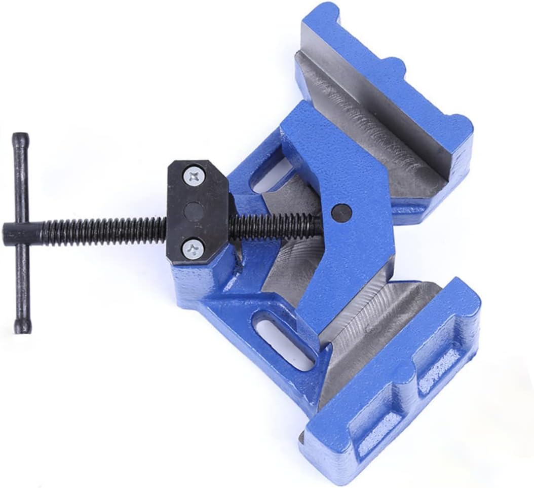 Homoyoyo Single Handle Iron Right Angle Clamp Woodworking Clamp Skid Handle for Welding Framing Drilling