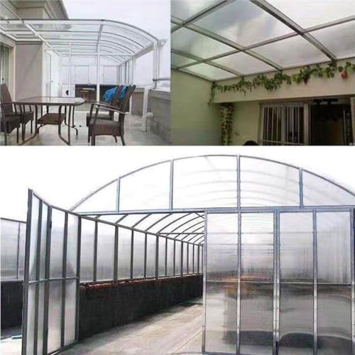 Placa policarbonato transparente de 1x20 m para techos de pergolas 8