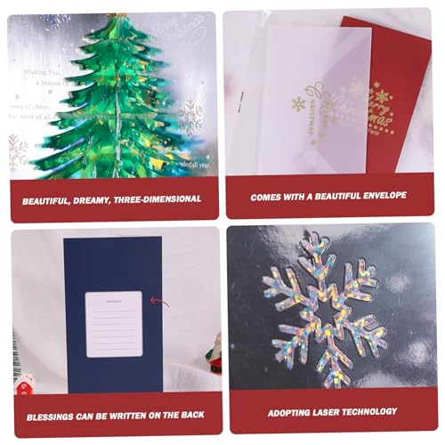 Carte de Noël pop-up 3D pour illuminer vos vœux familiaux autour du sapin - 3