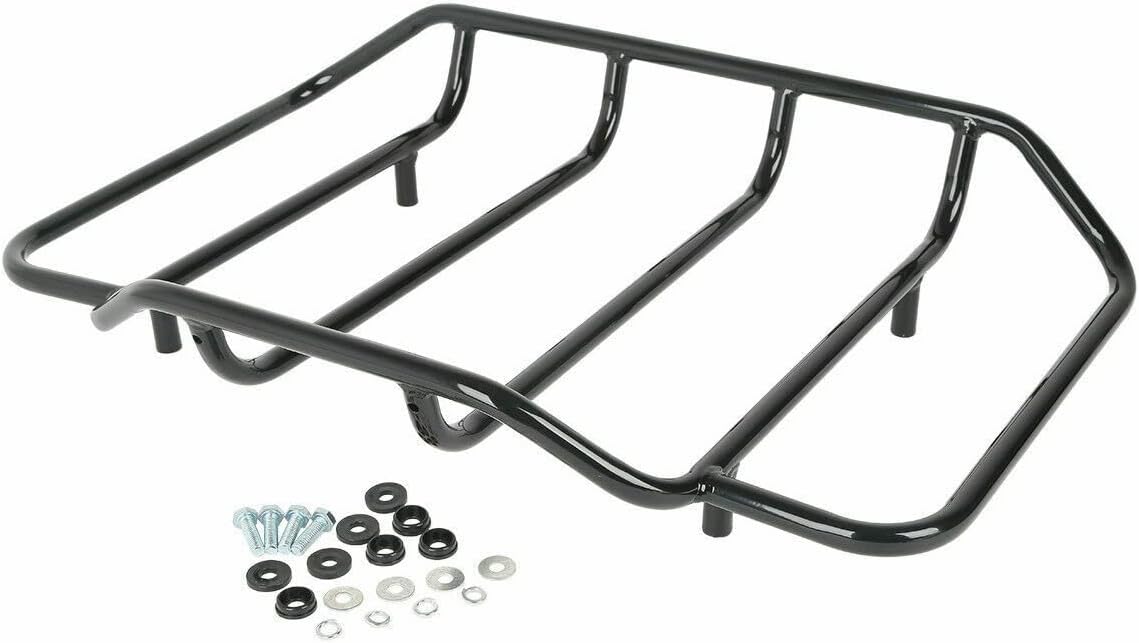 TCMT Razor Motorcycle Trunk Box Backrest Detachables Two-Up Mounting Rack Luggage Rack Fit For Harley 2009-2013 Touring Road King Road Street Electra Glide Pack