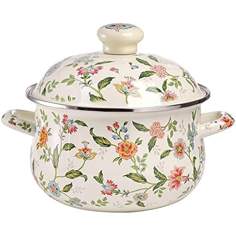 Jucoan 2.8 Quart Vintage Enamel Stockpot Cover