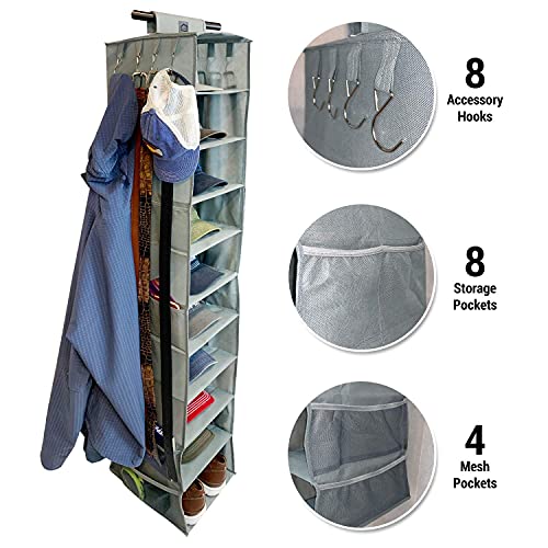 DASH The Ultimate HAT Rack 10 Shelf Hanging Closet Hat Organizer