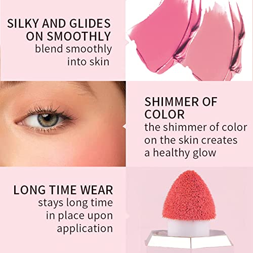 Soft Cream Liquid Blush Makeup Liquid Blush For Cheeks Weightless Long Lasting Velvet Cream Blush Stick Natural-Looking Blush Makeup #Nude Pink #TOP4