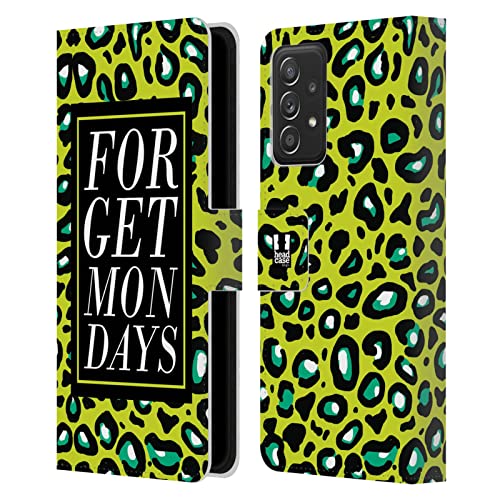 Étui portefeuille en cuir pour Galaxy A52 motif imprimé pop design moderne