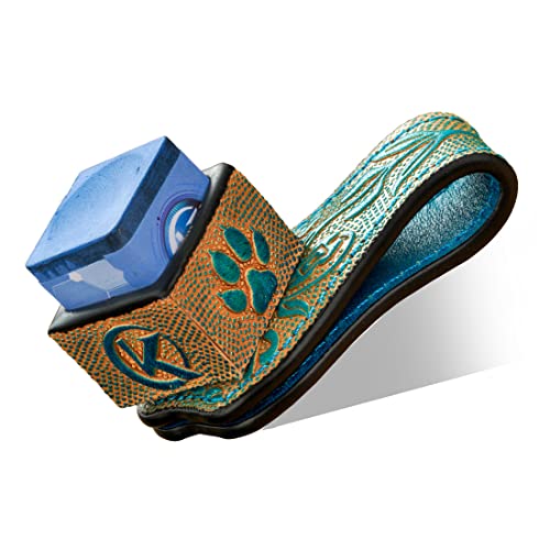 KONLLEN Kreidehalter aus Leder mit Gravur, magnetisch, pflanzlich gegerbtes Leder, Billardqueue, Snooker, leises Billardzubehör