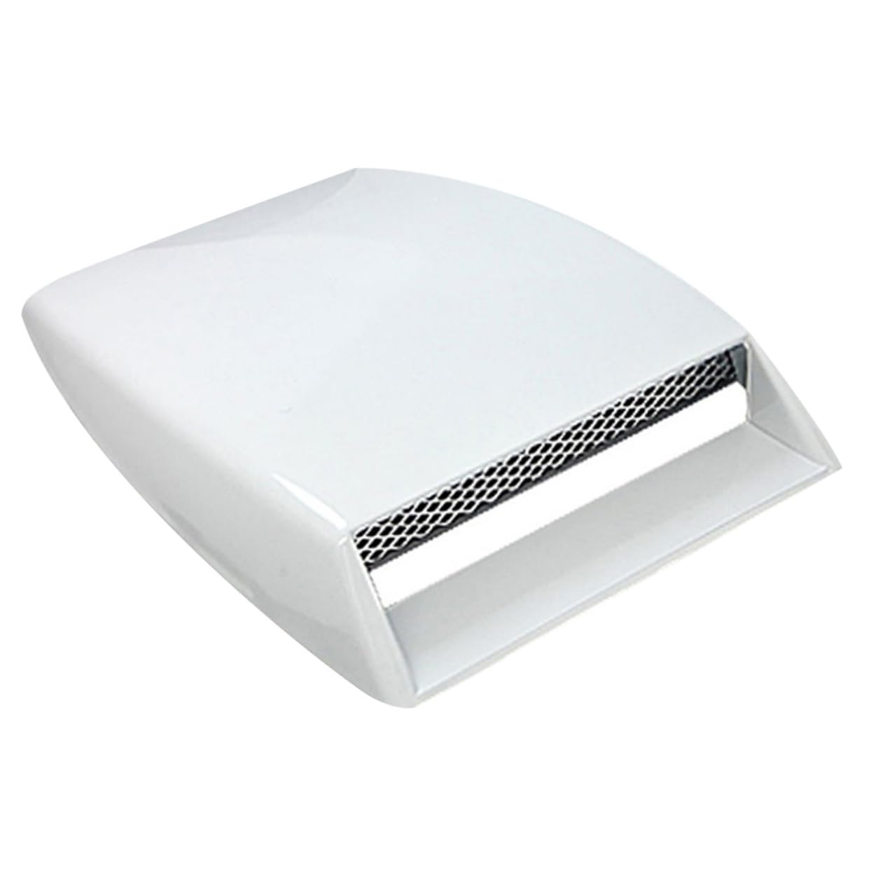 Gogogmee Car Hood Scoop Vent Grille Cover White Easy Installation Adhesive Base Compatible with Cars Car Modification Air Flow Intake Accessory