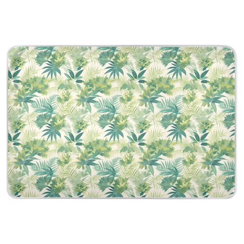 Dreamy Sea Green Fern Extra Large Resuable Changing Pad Covers Highly Absorbent Baby Pee Pads Machine Washable Cradle Mattress for Children Adults Pets 52