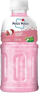 Mogu Mogu Lychee Juice Drink with Nata de Coco Jelly 320ml | Refreshing Tropical Thai-Made Sip & Chew Beverage