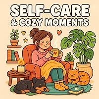 Self-Care & Cozy Moments: A Coloring Book for Kids, Teens, and Adults with Relaxing and Adorable Scenes of Self-Care, Wellness, and Cozy Everyday Moments to Color and Enjoy in Peace B0F66XCYYH Book Cover